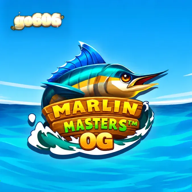 Interface vibrante do slot Marlin Masters OG com símbolos de peixes e pescadores