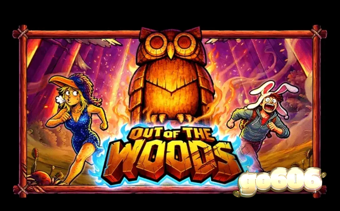 Personagens peculiares em um acampamento na floresta no slot Out of the Woods